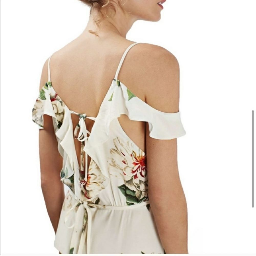 Topshop Floral Print wrap dress - Picture 4 of 6